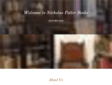 Tablet Screenshot of nicholaspotterbooks.com